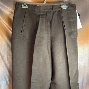Vintage Giorgio sant’Angelo linen 32” waist Women's‎ Brown Pants 502